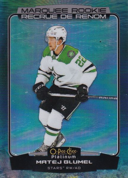 insert RC karta MATĚJ BLUMEL 22-23 OPC Platinum Marquee Rookie Aquamarine /149